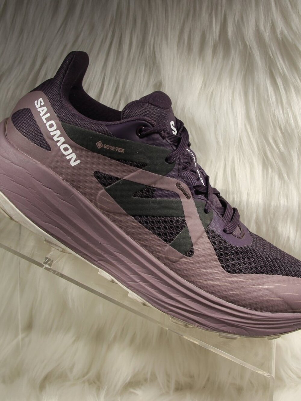 Salomon Womens Ultra Flow Goretex Trail Running Sneakers US 8 Purple